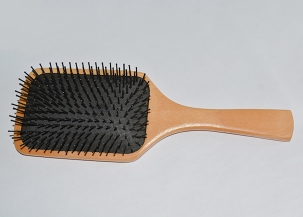Wooden paddle brush