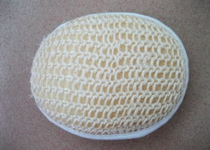 Oval sponge sisal